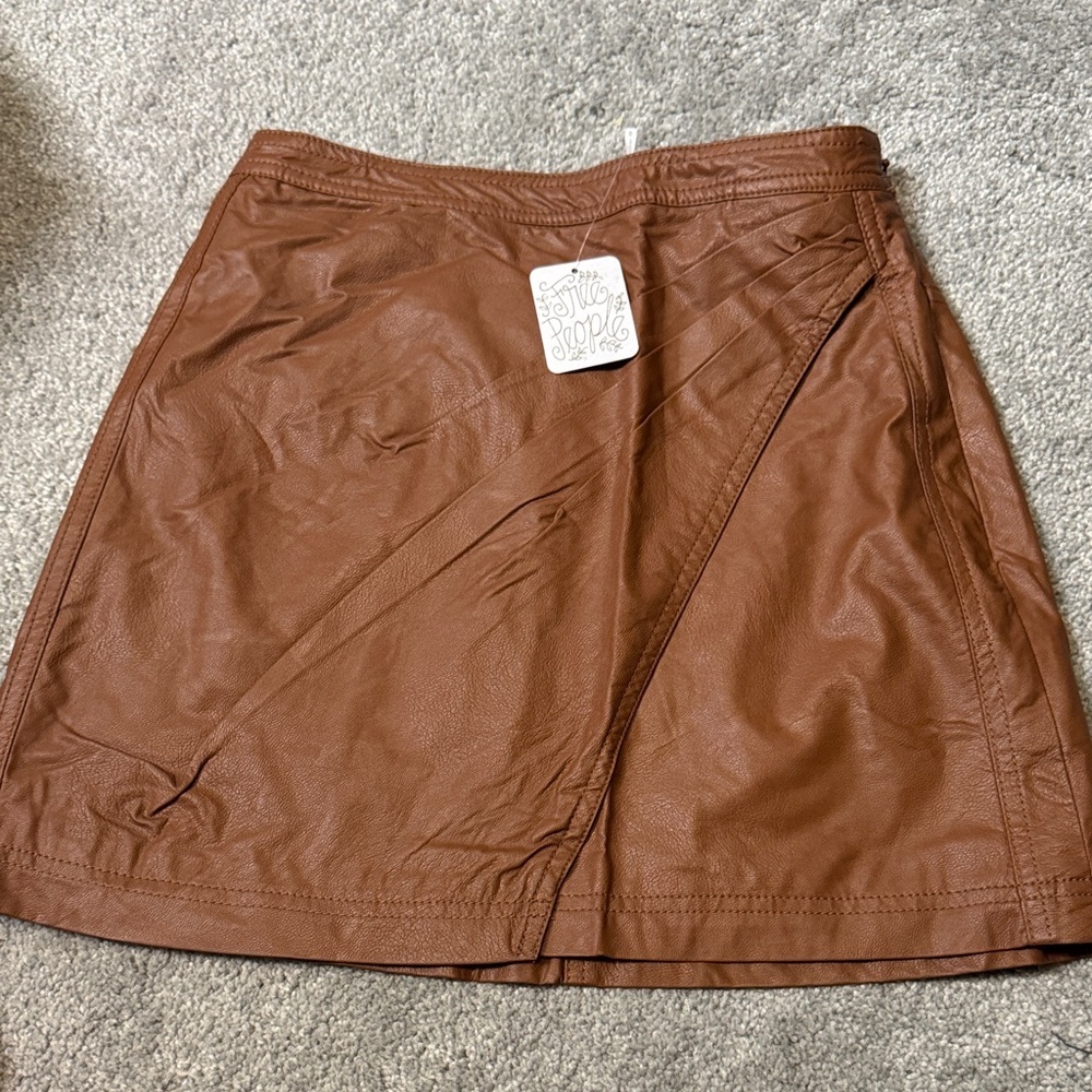 Free People Tan Mini Skirt